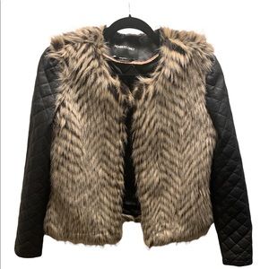 Members Only faux fur jacket size Small
